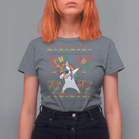 Funny Hanukkah T Shirt For Women Jewnicorn Jewish Unicorn Rainbow - Wonder Print Shop