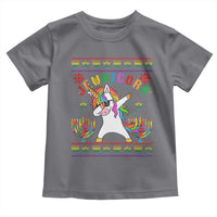 Funny Hanukkah Toddler T Shirt Jewnicorn Jewish Unicorn Rainbow