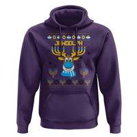 Funny Hanukkah Hoodie Jewdolph Jewish Reindeer Menorah
