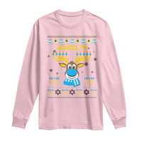 Funny Hanukkah Long Sleeve Shirt Jewdolph Jewish Reindeer Menorah