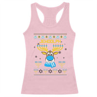 Funny Hanukkah Racerback Tank Top Jewdolph Jewish Reindeer Menorah