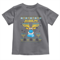 Funny Hanukkah Toddler T Shirt Jewdolph Jewish Reindeer Menorah