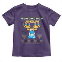 Funny Hanukkah Toddler T Shirt Jewdolph Jewish Reindeer Menorah