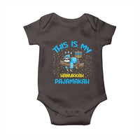 Funny This Is My Hanukkah Pajamakah Baby Onesie Cute Jewish Sloth Chanukkah