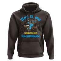Funny This Is My Hanukkah Pajamakah Hoodie Cute Jewish Sloth Chanukkah