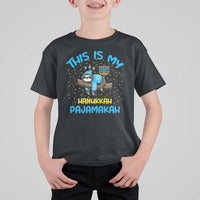 Funny This Is My Hanukkah Pajamakah T Shirt For Kid Cute Jewish Sloth Chanukkah - Wonder Print Shop
