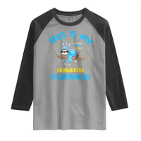 Funny This Is My Hanukkah Pajamakah Raglan Shirt Cute Jewish Sloth Chanukkah