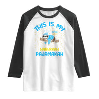 Funny This Is My Hanukkah Pajamakah Raglan Shirt Cute Jewish Sloth Chanukkah