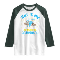 Funny This Is My Hanukkah Pajamakah Raglan Shirt Cute Jewish Sloth Chanukkah