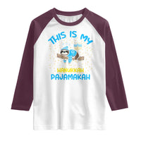 Funny This Is My Hanukkah Pajamakah Raglan Shirt Cute Jewish Sloth Chanukkah