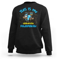 Funny This Is My Hanukkah Pajamakah Sweatshirt Cute Jewish Sloth Chanukkah - Wonder Print Shop
