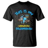 Funny This Is My Hanukkah Pajamakah T Shirt Cute Jewish Sloth Chanukkah - Wonder Print Shop