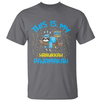 Funny This Is My Hanukkah Pajamakah T Shirt Cute Jewish Sloth Chanukkah - Wonder Print Shop