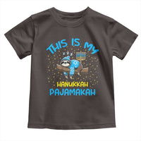Funny This Is My Hanukkah Pajamakah Toddler T Shirt Cute Jewish Sloth Chanukkah