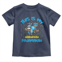Funny This Is My Hanukkah Pajamakah Toddler T Shirt Cute Jewish Sloth Chanukkah
