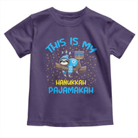 Funny This Is My Hanukkah Pajamakah Toddler T Shirt Cute Jewish Sloth Chanukkah