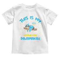 Funny This Is My Hanukkah Pajamakah Toddler T Shirt Cute Jewish Sloth Chanukkah