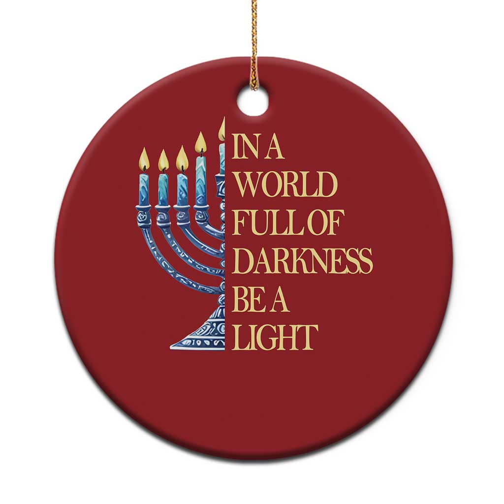 Be A Light Hanukkah Christmas Ornament - Wonder Print Shop