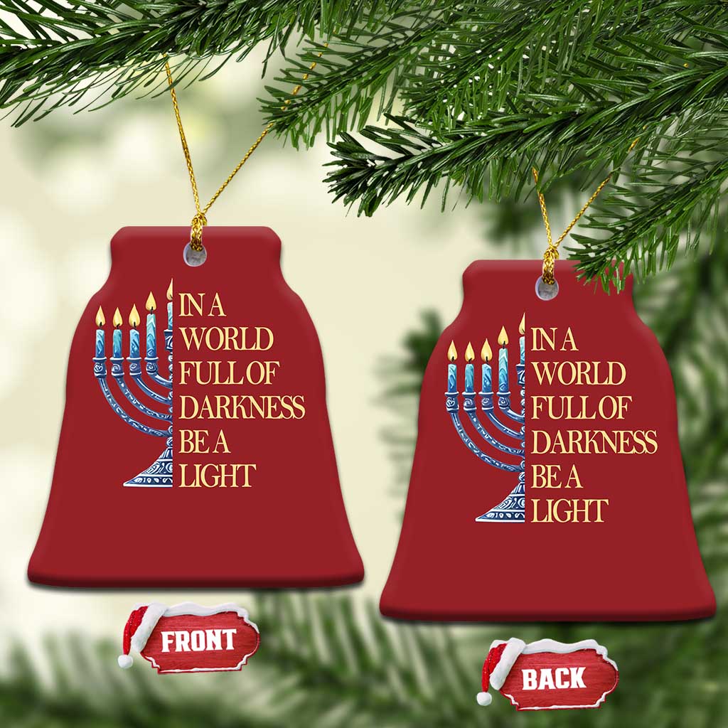 Be A Light Hanukkah Christmas Ornament - Wonder Print Shop