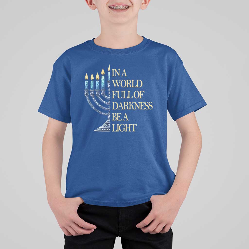 Be A Light Hanukkah T Shirt For Kid - Wonder Print Shop