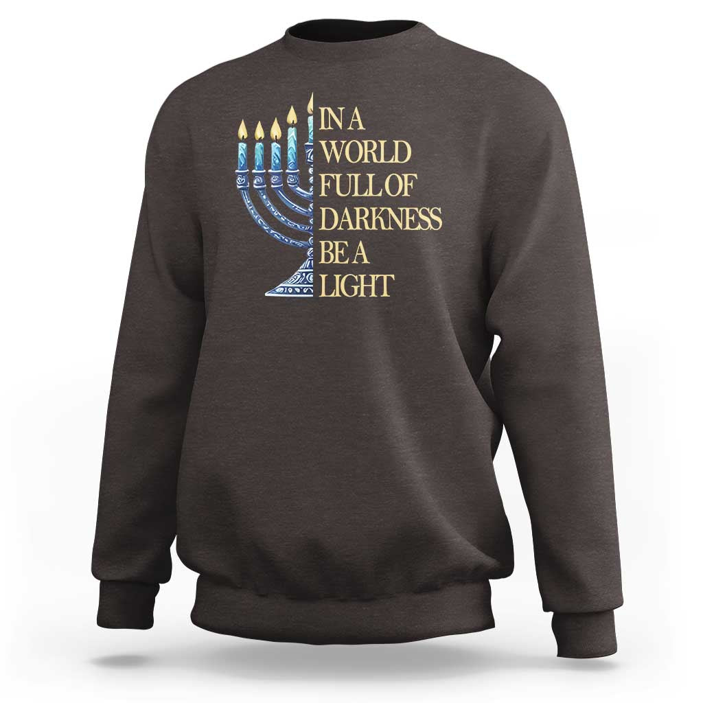 Be A Light Hanukkah Sweatshirt - Wonder Print Shop