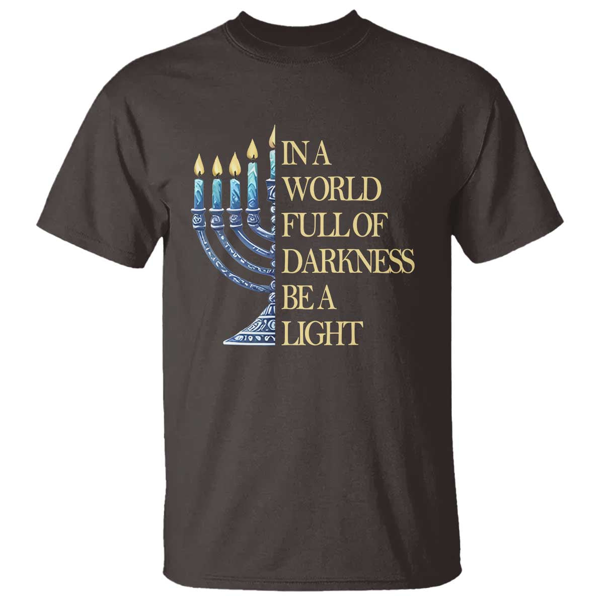 Be A Light Hanukkah T Shirt - Wonder Print Shop