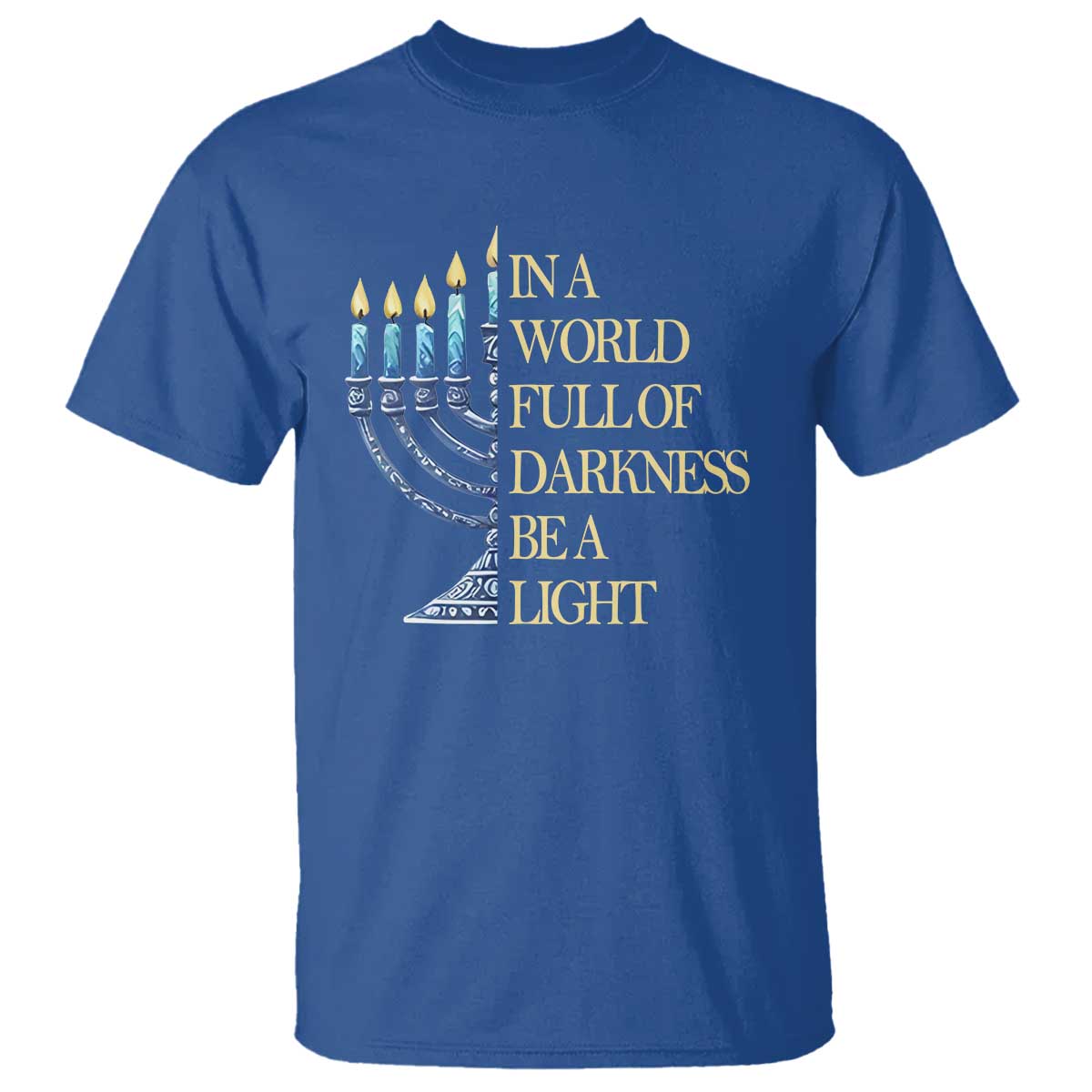 Be A Light Hanukkah T Shirt - Wonder Print Shop