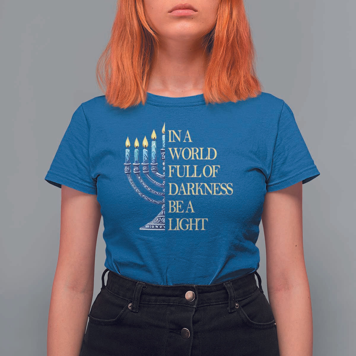 Be A Light Hanukkah T Shirt For Women - Wonder Print Shop