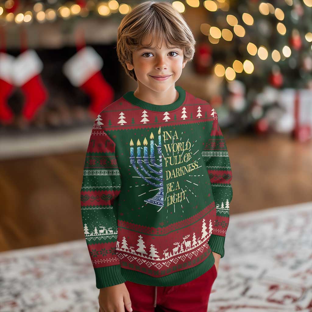 Be A Light Hanukkah Ugly Christmas Sweater - Wonder Print Shop