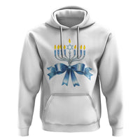 Hanukkah Menorah Jewish Coquette Bow Hoodie
