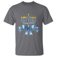 Hanukkah Menorah Jewish Coquette Bow T Shirt - Wonder Print Shop