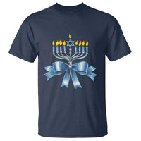 Hanukkah Menorah Jewish Coquette Bow T Shirt - Wonder Print Shop
