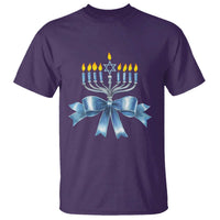 Hanukkah Menorah Jewish Coquette Bow T Shirt - Wonder Print Shop