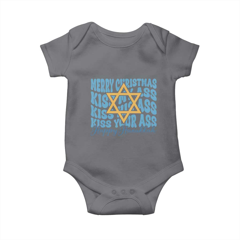 Funny Hanukkah Baby Onesie Kiss My Ass Kiss His Ass Kiss Your Ass