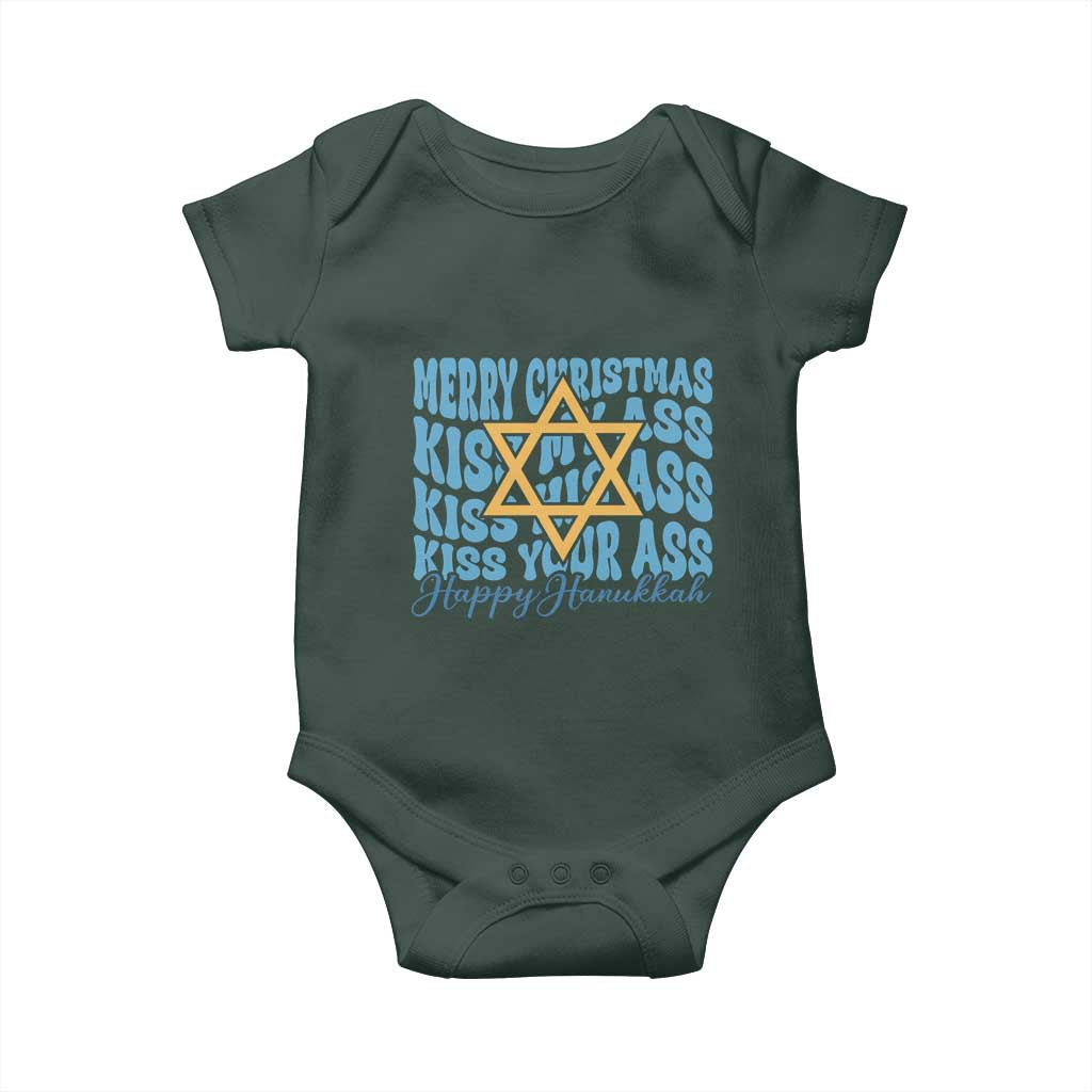 Funny Hanukkah Baby Onesie Kiss My Ass Kiss His Ass Kiss Your Ass