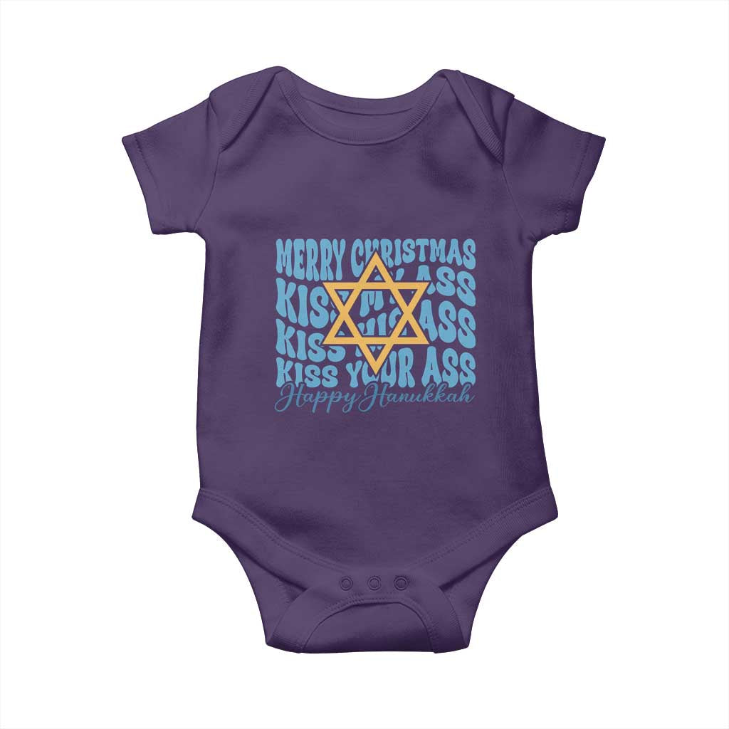Funny Hanukkah Baby Onesie Kiss My Ass Kiss His Ass Kiss Your Ass