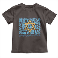 Funny Hanukkah Toddler T Shirt Kiss My Ass Kiss His Ass Kiss Your Ass