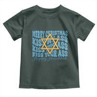 Funny Hanukkah Toddler T Shirt Kiss My Ass Kiss His Ass Kiss Your Ass