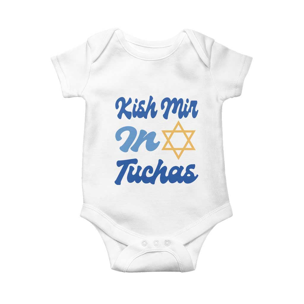 Funny Hanukkah Baby Onesie Kish Mir In Tuchas Jewish Yiddish Ashkenazi