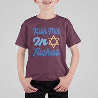 Funny Hanukkah T Shirt For Kid Kish Mir In Tuchas Jewish Yiddish Ashkenazi - Wonder Print Shop