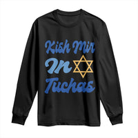 Funny Hanukkah Long Sleeve Shirt Kish Mir In Tuchas Jewish Yiddish Ashkenazi