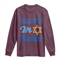 Funny Hanukkah Long Sleeve Shirt Kish Mir In Tuchas Jewish Yiddish Ashkenazi