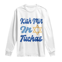 Funny Hanukkah Long Sleeve Shirt Kish Mir In Tuchas Jewish Yiddish Ashkenazi