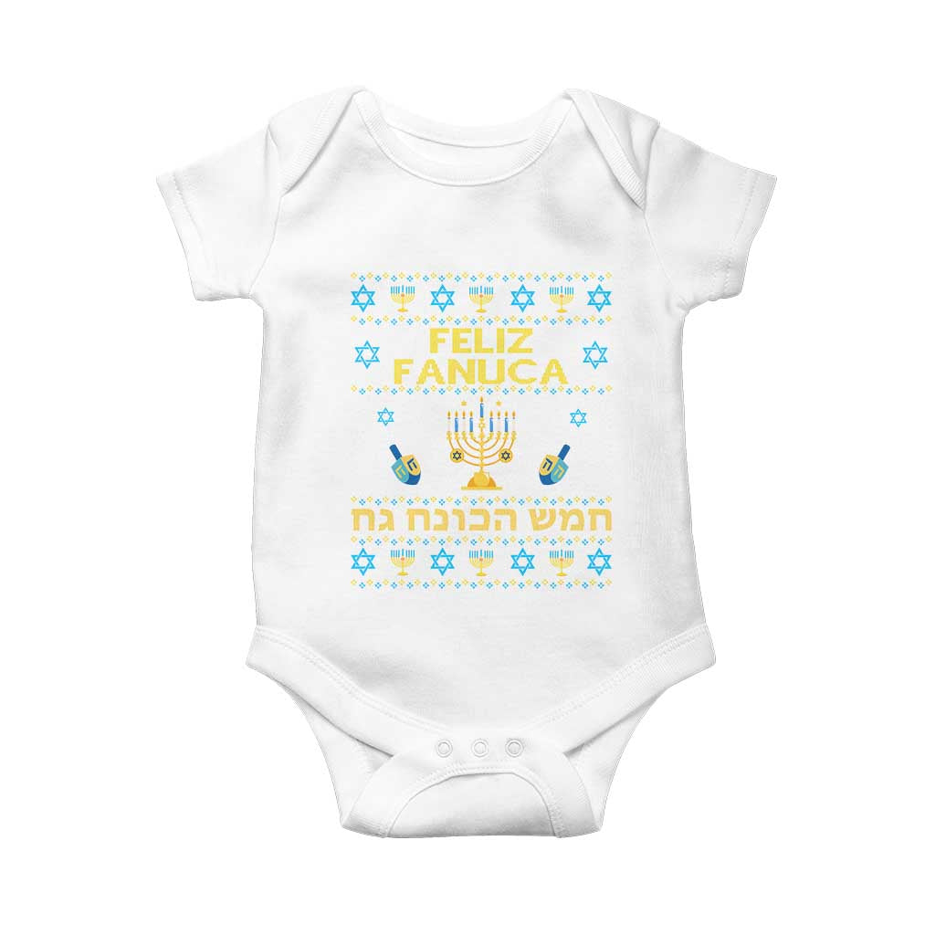 Funny Hanukkah Baby Onesie Feliz Januca Ladino Jewish Sephardic