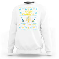 Funny Hanukkah Sweatshirt Feliz Januca Ladino Jewish Sephardic - Wonder Print Shop