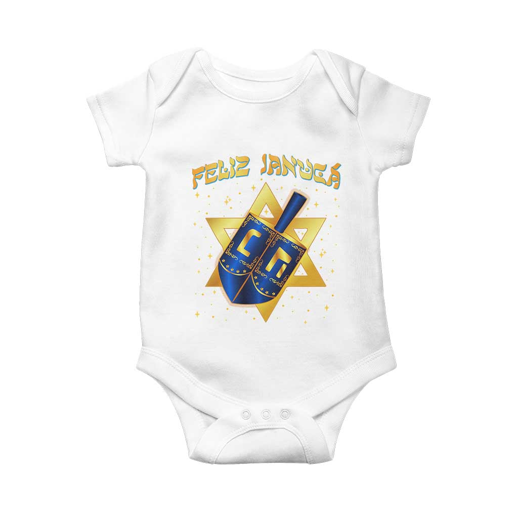 Funny Hanukkah Baby Onesie Feliz Januca Jewish Sephardic Ladino