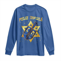 Funny Hanukkah Long Sleeve Shirt Feliz Januca Jewish Sephardic Ladino