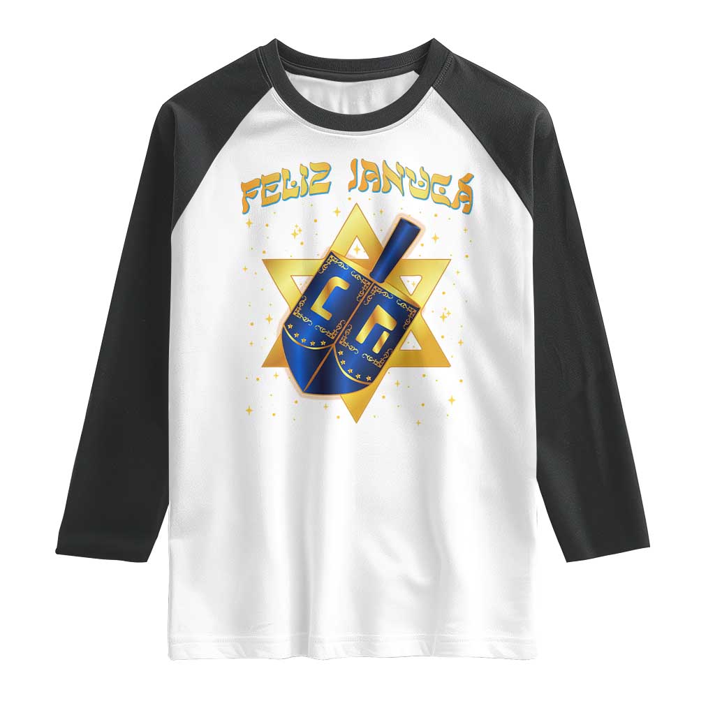 Funny Hanukkah Raglan Shirt Feliz Januca Jewish Sephardic Ladino