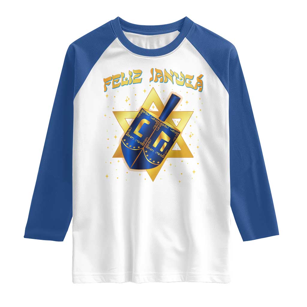 Funny Hanukkah Raglan Shirt Feliz Januca Jewish Sephardic Ladino