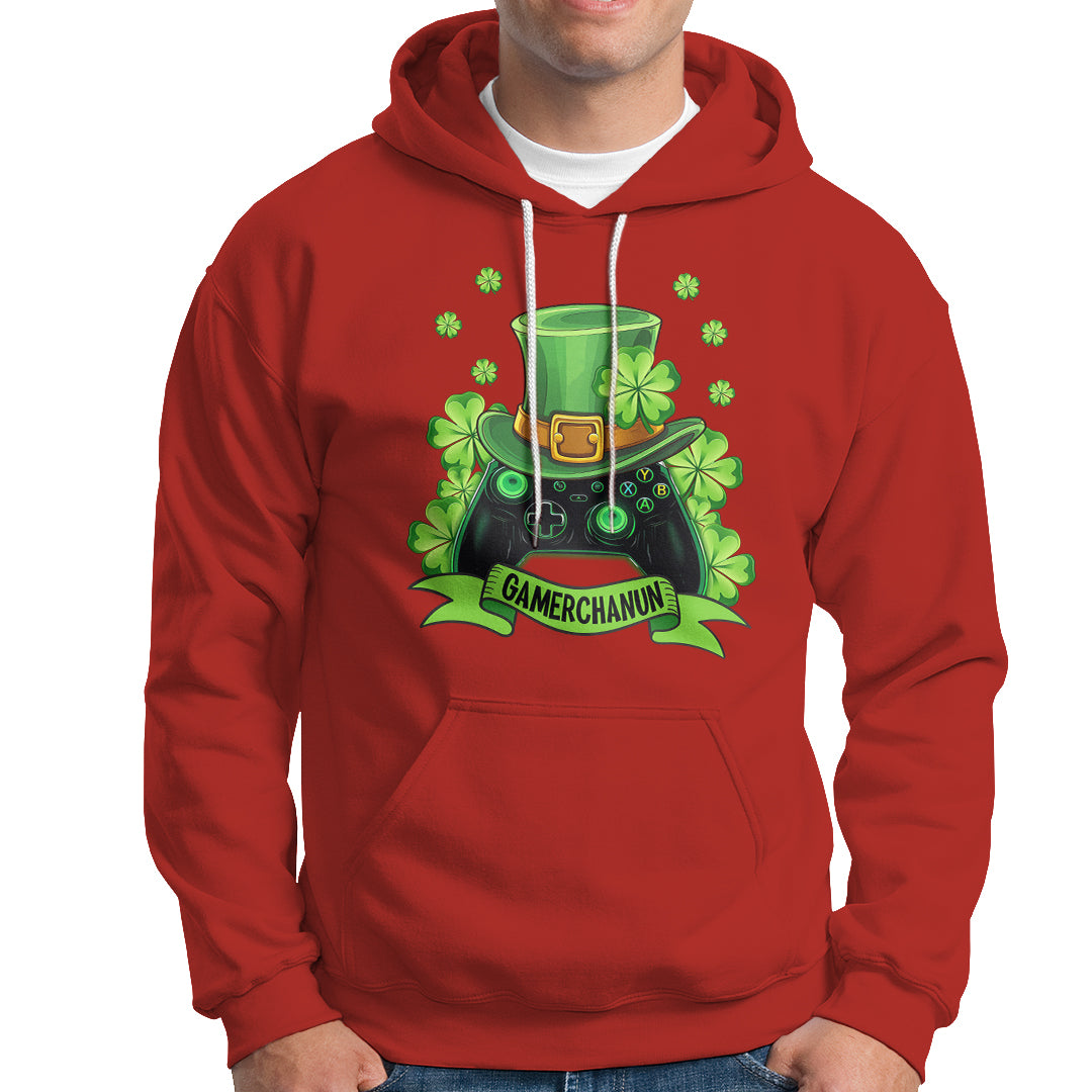 St. Patrick's Day Hoodie Gamerchaun Video Game Funny Lucky Gamer - Wonder Print Shop